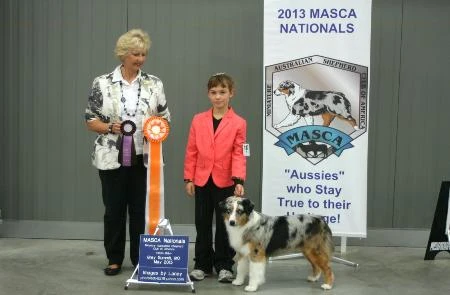 Winning Junior Handling at nationals